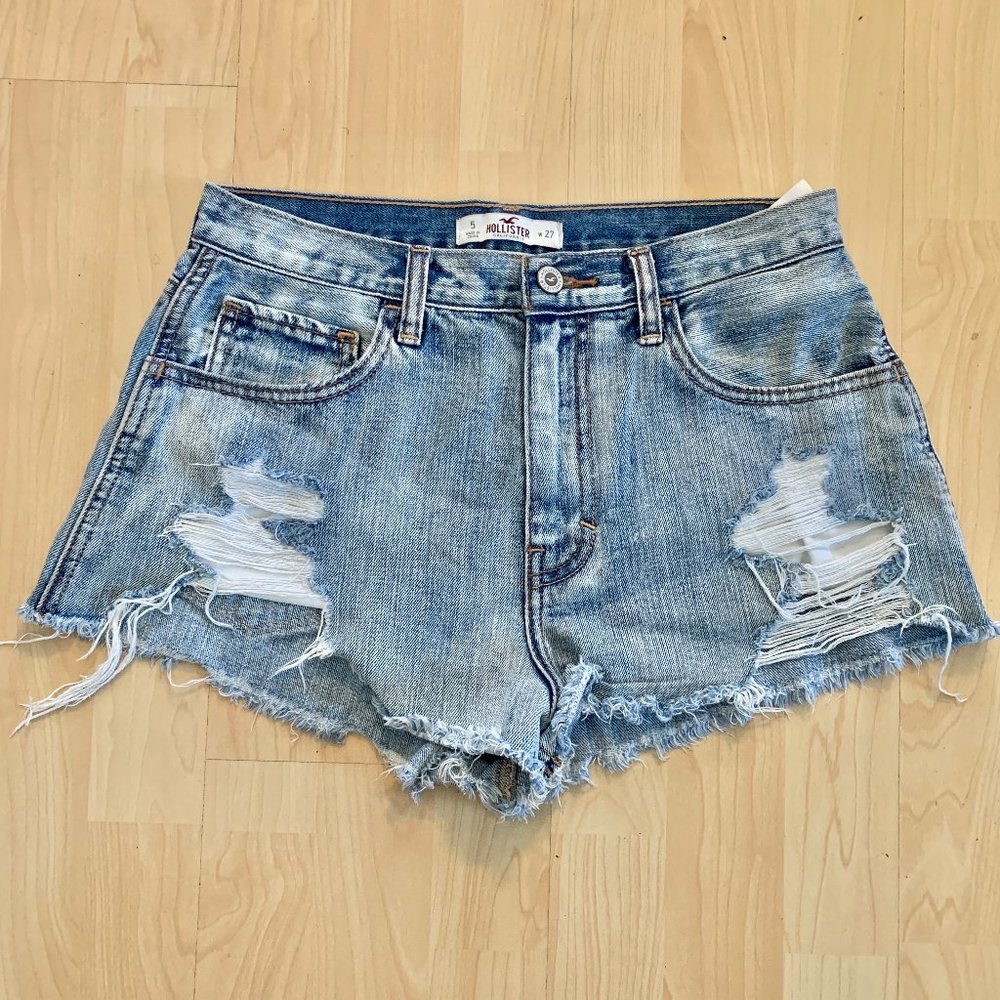 Hollister Destroyed Denim Shorts